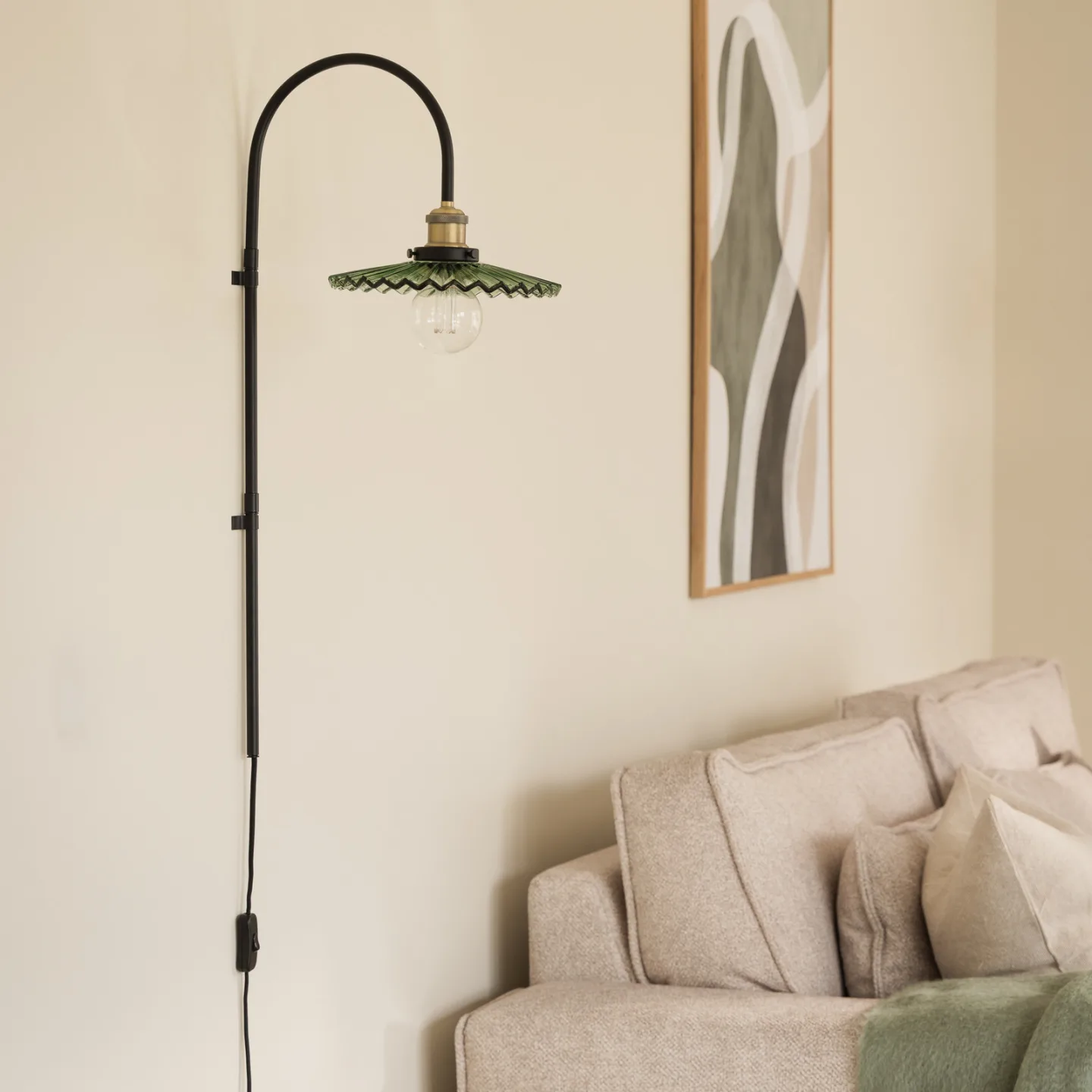 Globen Lighting Cobbler Wandleuchte 75 cm Grün