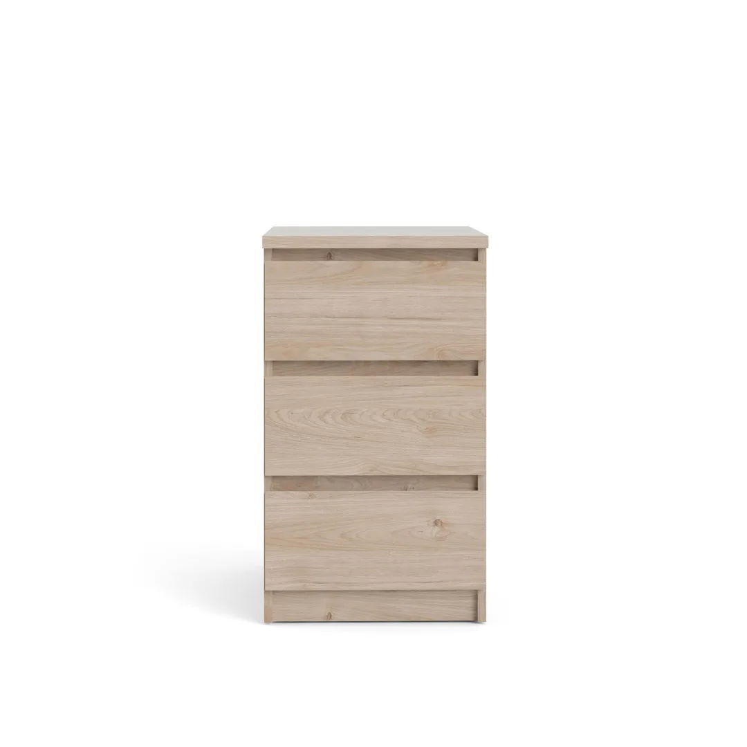 Nada Kommode 3 Schubladen Hickory-Dekor.