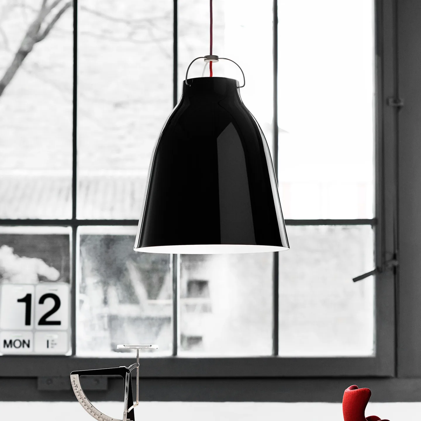 Fritz Hansen Caravaggio P3 Pendelleuchte Schwarz