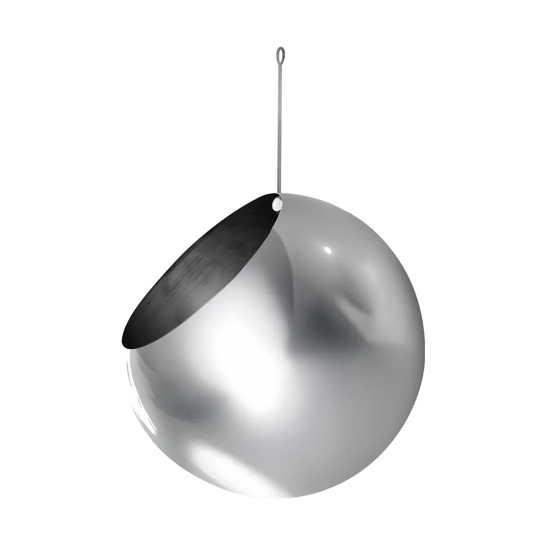 AYTM GLOBE hängender Blumentopf Ø21 cm h32 cm Silber