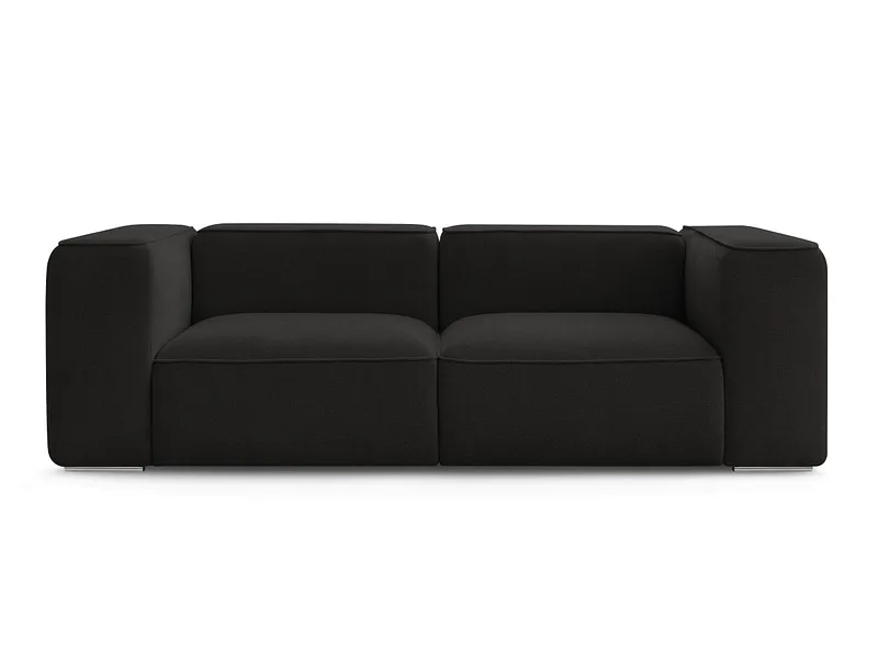 2er Sofa BOBOCHIC ZEPHYR Stoff mit Textur schwarz