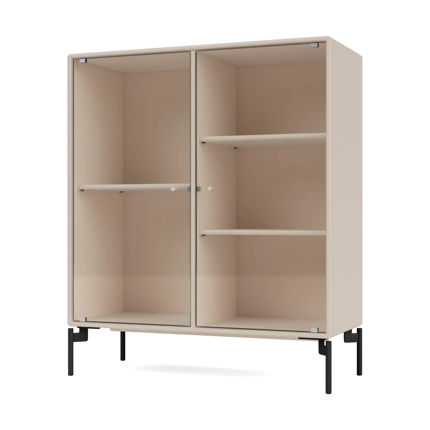 Montana Ripple II Vitrinenschrank 69,6x82,2x30 cm Clay-Beine black