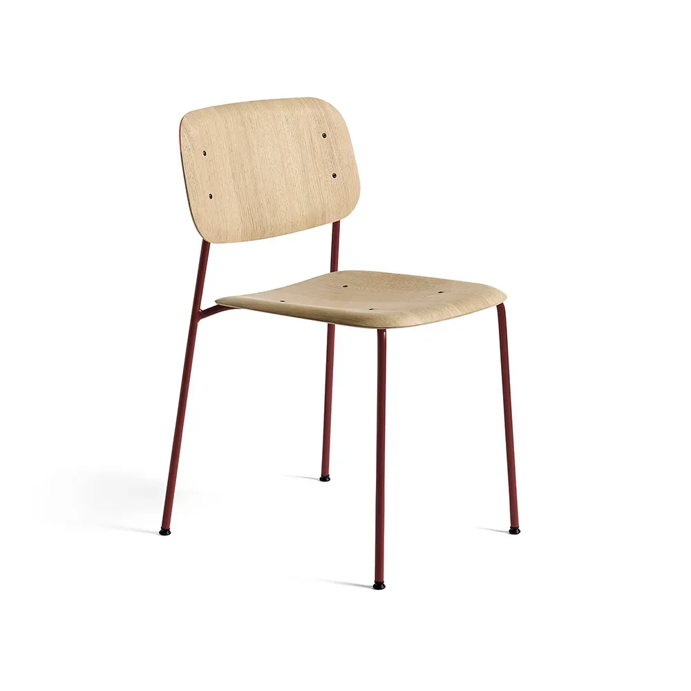 HAY Soft Edge 40 Stuhl Oak-fall red Stahlgestell