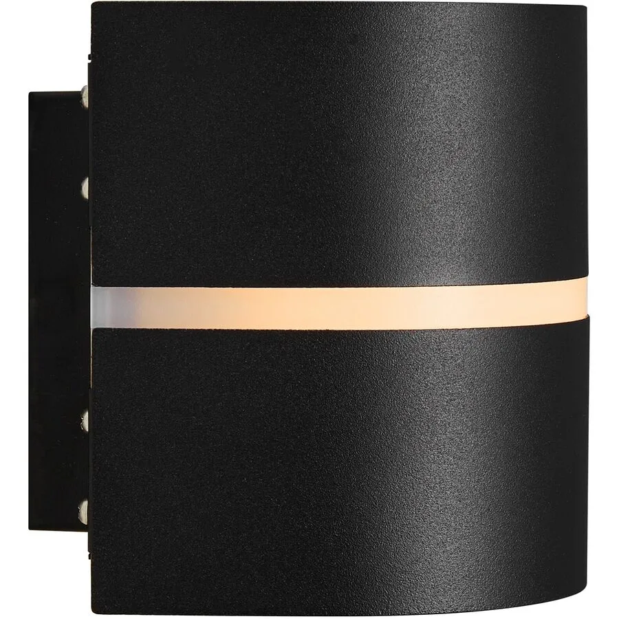 Wandlampe aussen Sibelis Aluminium schwarz E27 - Material: Plastic