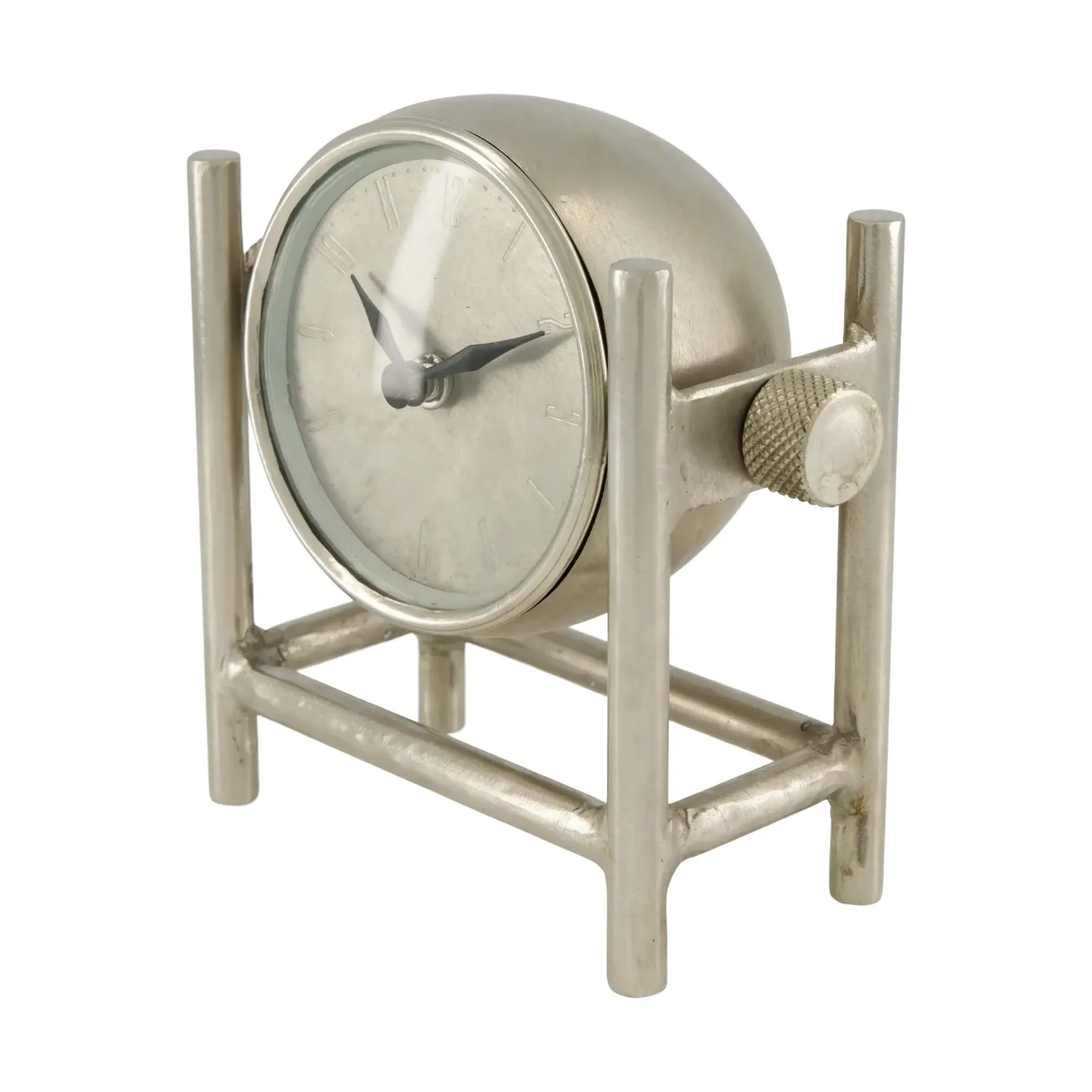 Decofinder Uhr Loudun, Metall, Antiksilber | Schubiger Möbel