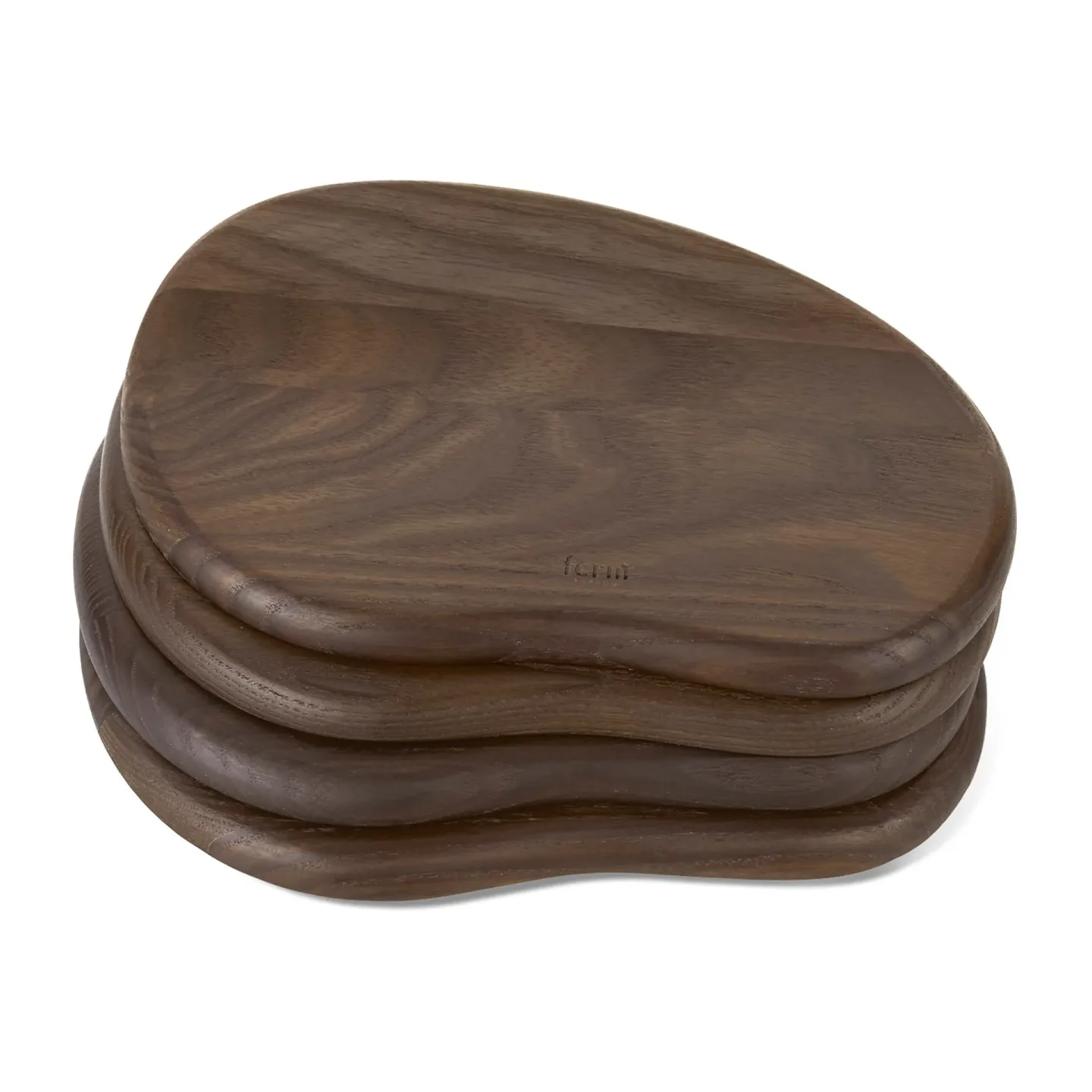 Ferm Living Cairn butter boards Tablett 4 Teile Dark Brown