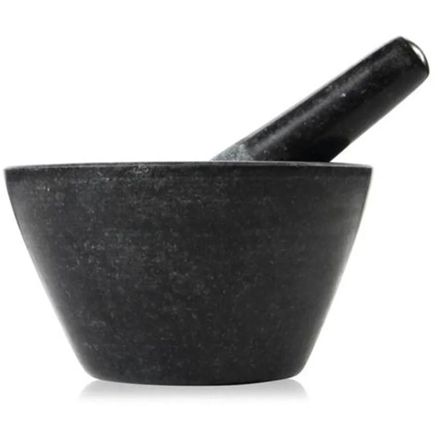 Diverse Mörser Herbs schwarz Granit B 17.5 cm