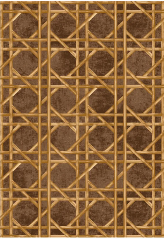 Wilton-teppe - Pachino (brun/gull) (Størrelse: 160 x 230 cm)
