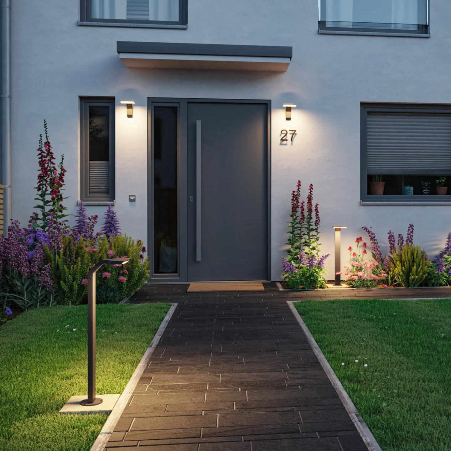 Zenera LED-Außenwandlampe 3.000 K anthrazit IP44 - Paulmann - Modern - Metall - Eckig