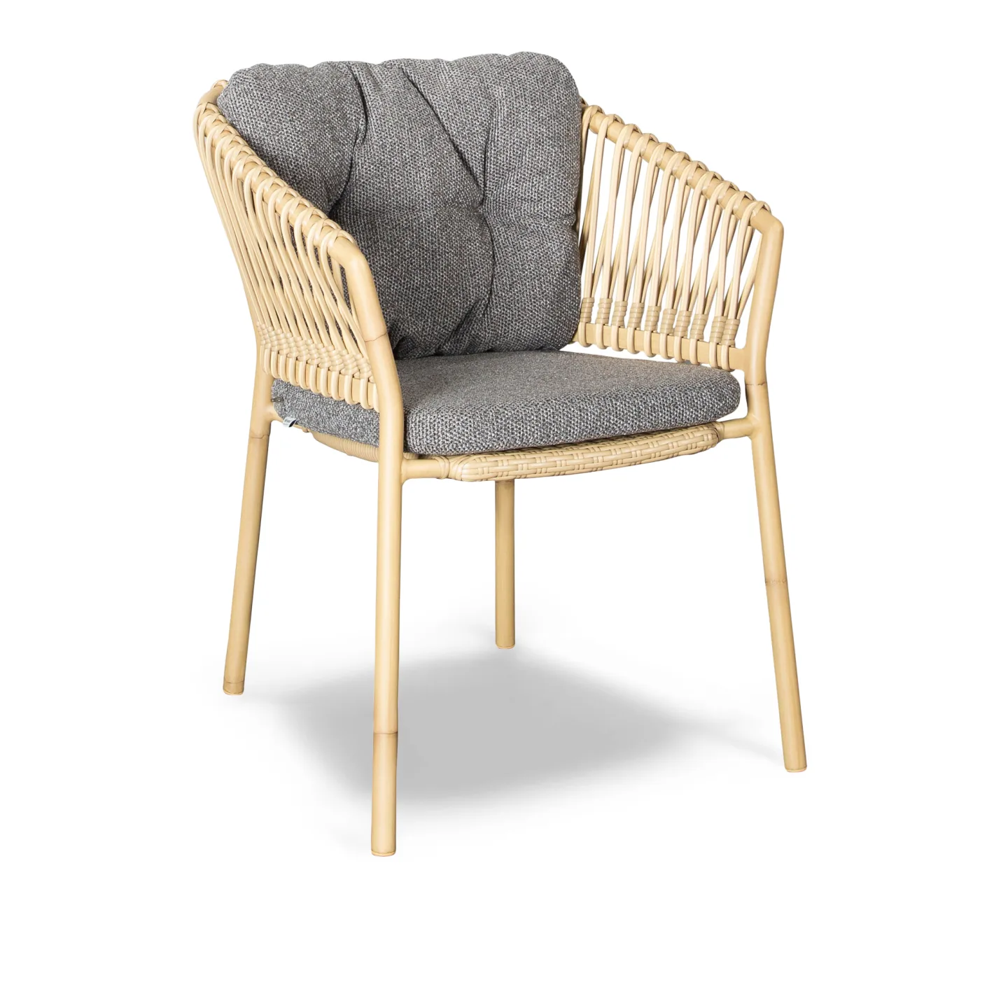 Cane-Line - Ocean Aluminium Cane Line Weave / Wove Dark Grey Cushions - Matstolar utomhus - Cane-line Design Team - Grå - Metall/Syntetiskt