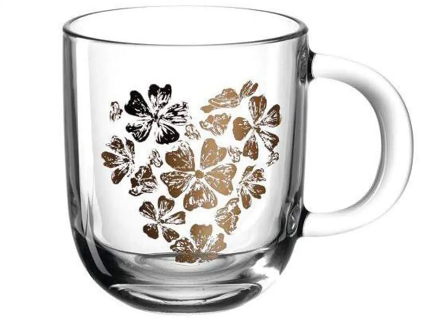 Alltron Kaffeetasse Emozione Kleeblatt 400 ml Transparent | Schubiger Möbel