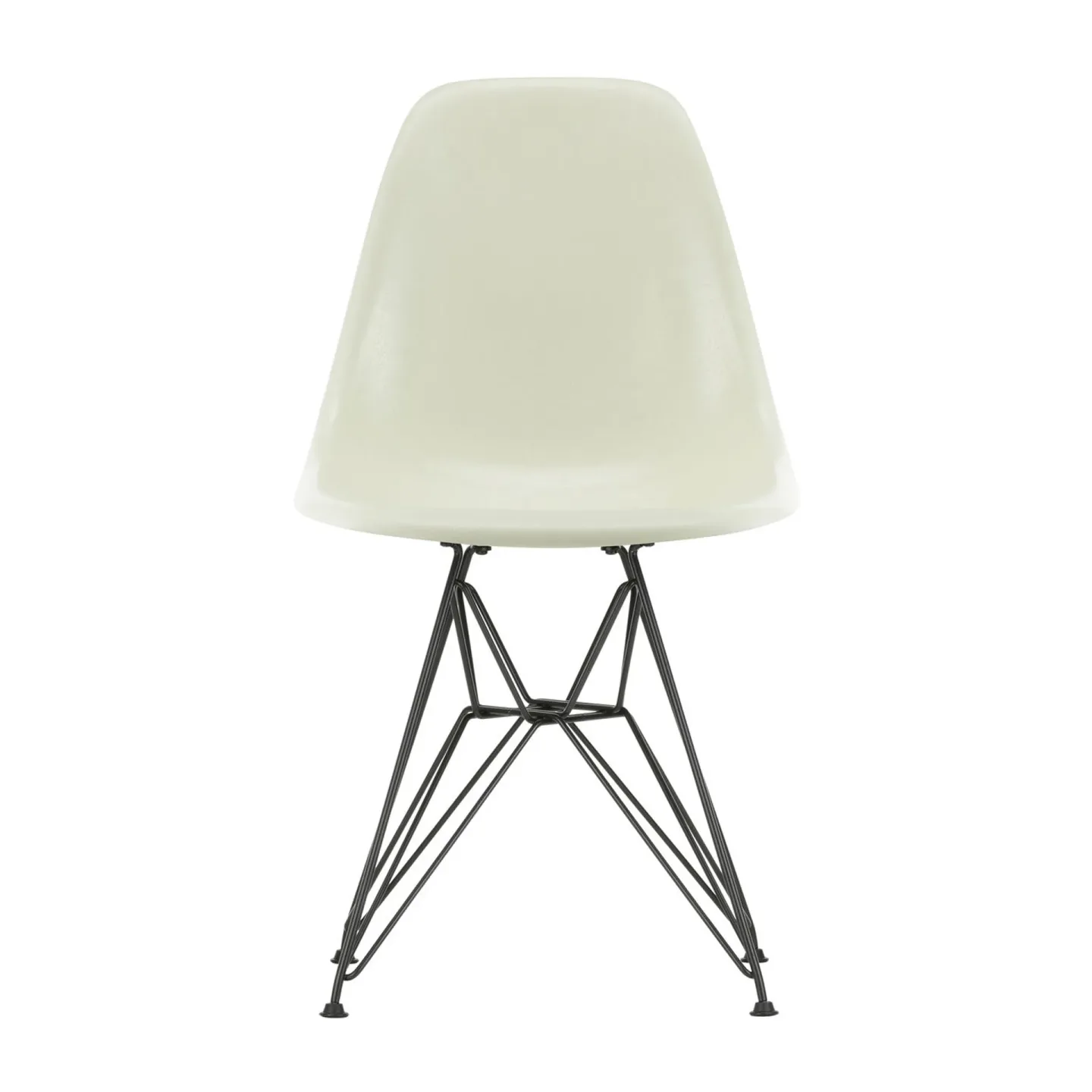 Vitra Eames Fiberglass Side Chair DSR stol Parchment-Dark basic