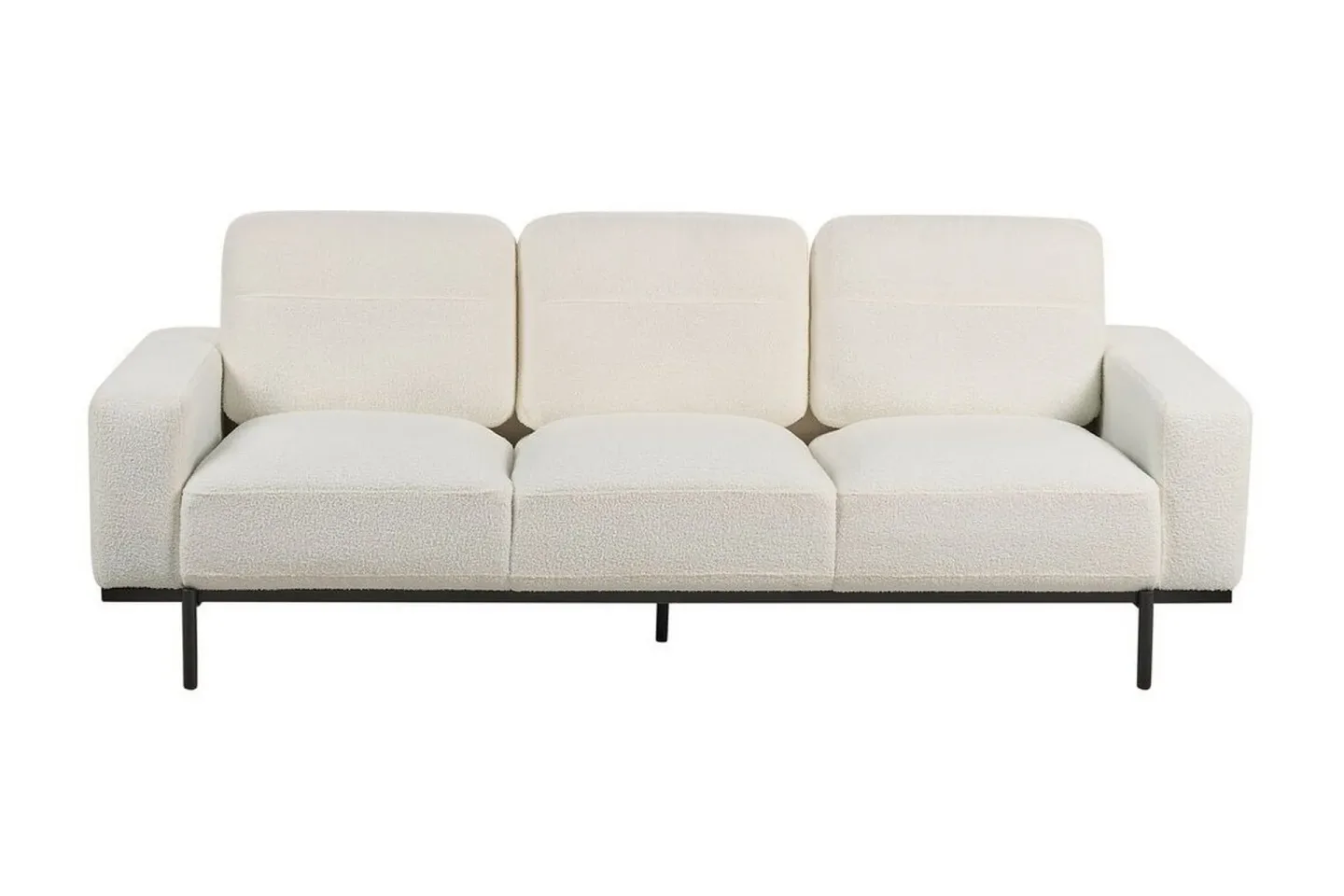 Bruna Soffa 3-sits - Vit/Svart