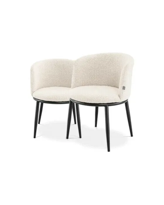 Filmore Dining Chairs Bouclé Cream 2-pack