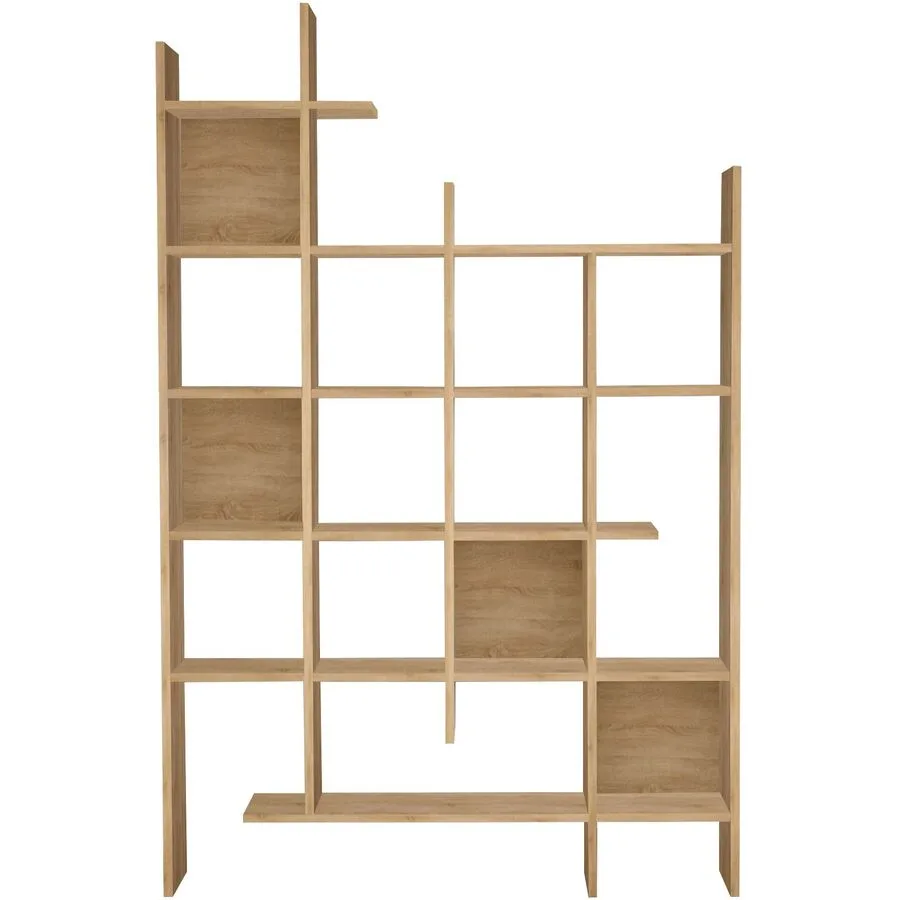 Bücherregal Yemek eiche Melaninbeschichtete Mischholz (Spanplatte) B 122 H 188 cm