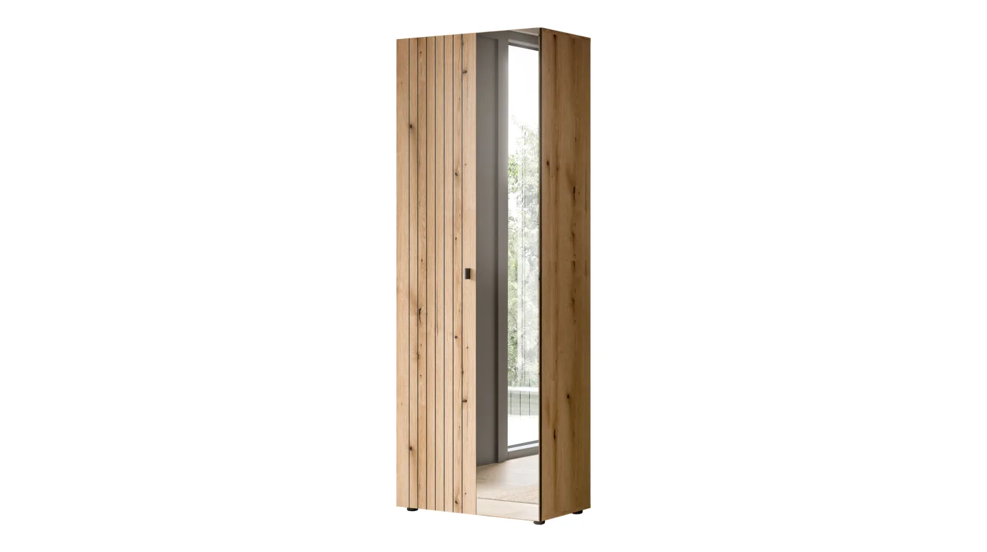 Garderobenschrank mit Spiegel Evoke Eiche 70 cm - STATION