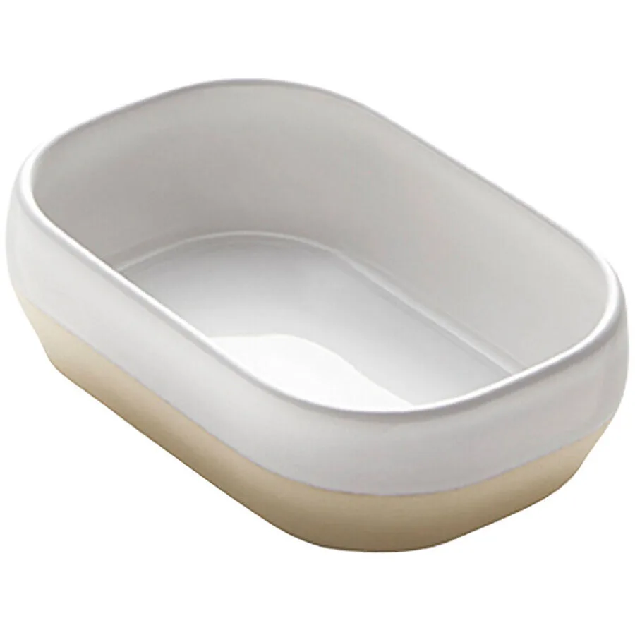 DEGRENNE Auflaufform Bahia weiss/braun Stoneware Rechteckig B 10.7 cm T 15.5 cm