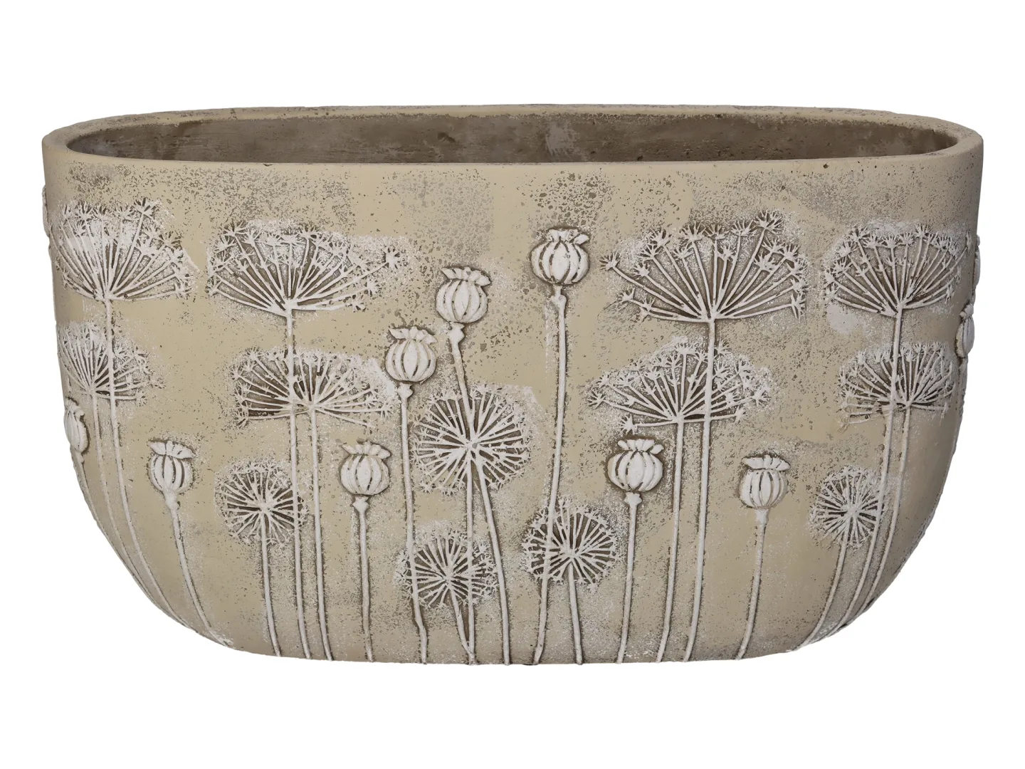 Kersten Gefäss Blumenwiese Grausilber B: 38 cm | Schubiger Möbel