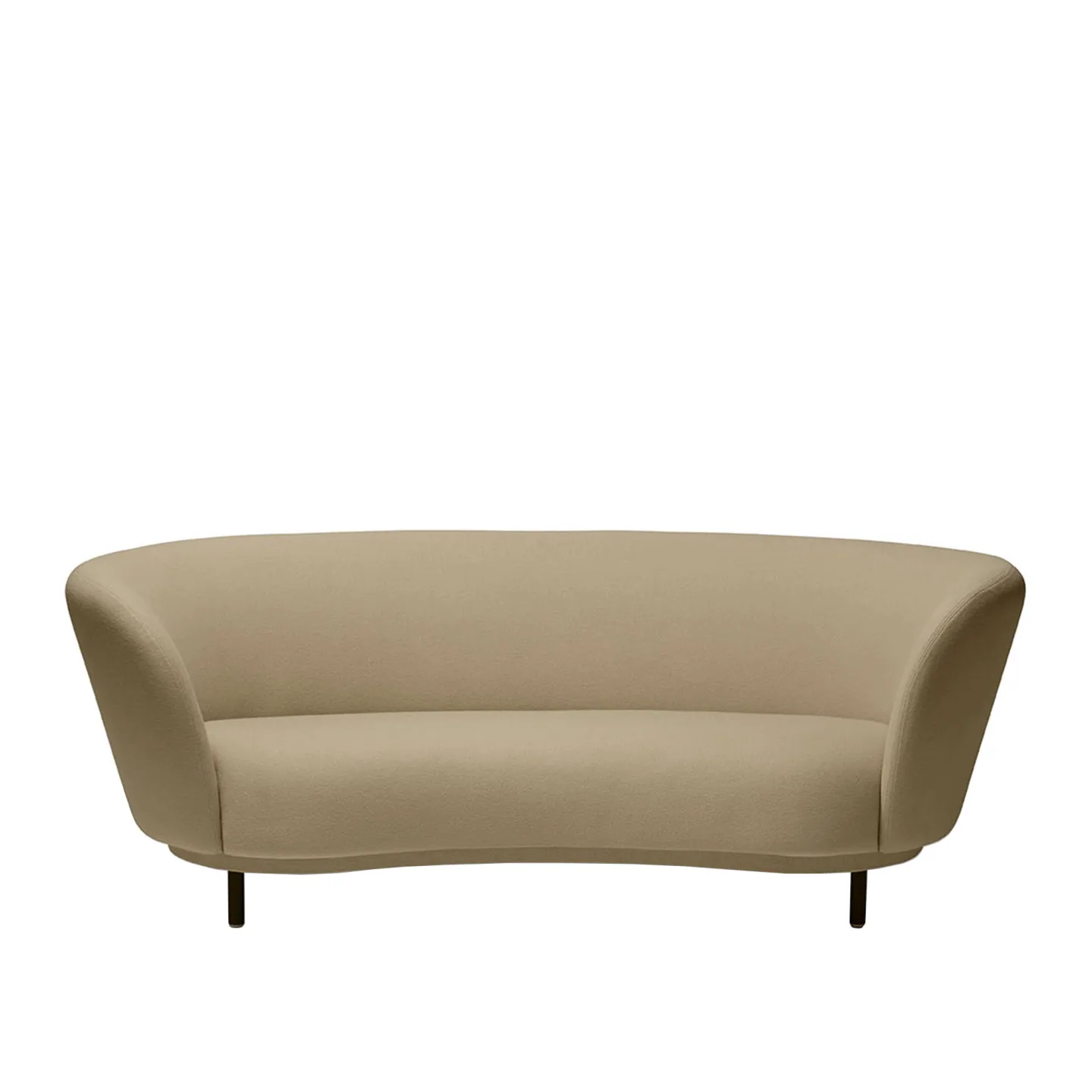 Massproductions - Dandy 2 Seater Sofa, Walnut Stained Legs, Fabric D, Kvadrat - Vidar 4 0143 - Soffor - Chris Martin