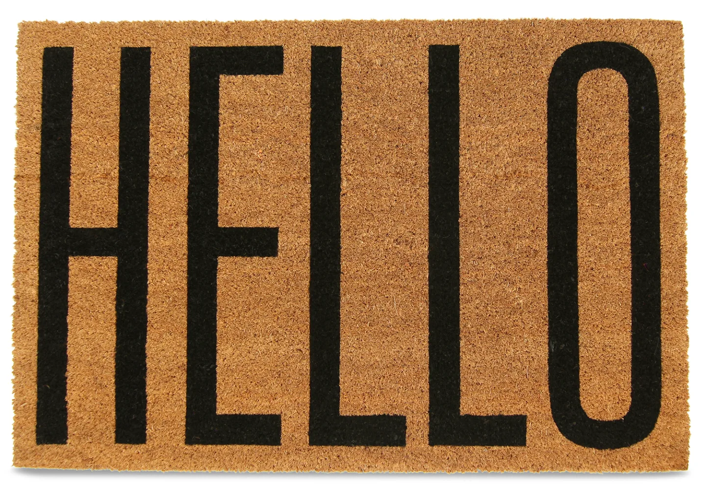 Dørmatte - Hello (natur) (Størrelse: 60 x 90 cm)