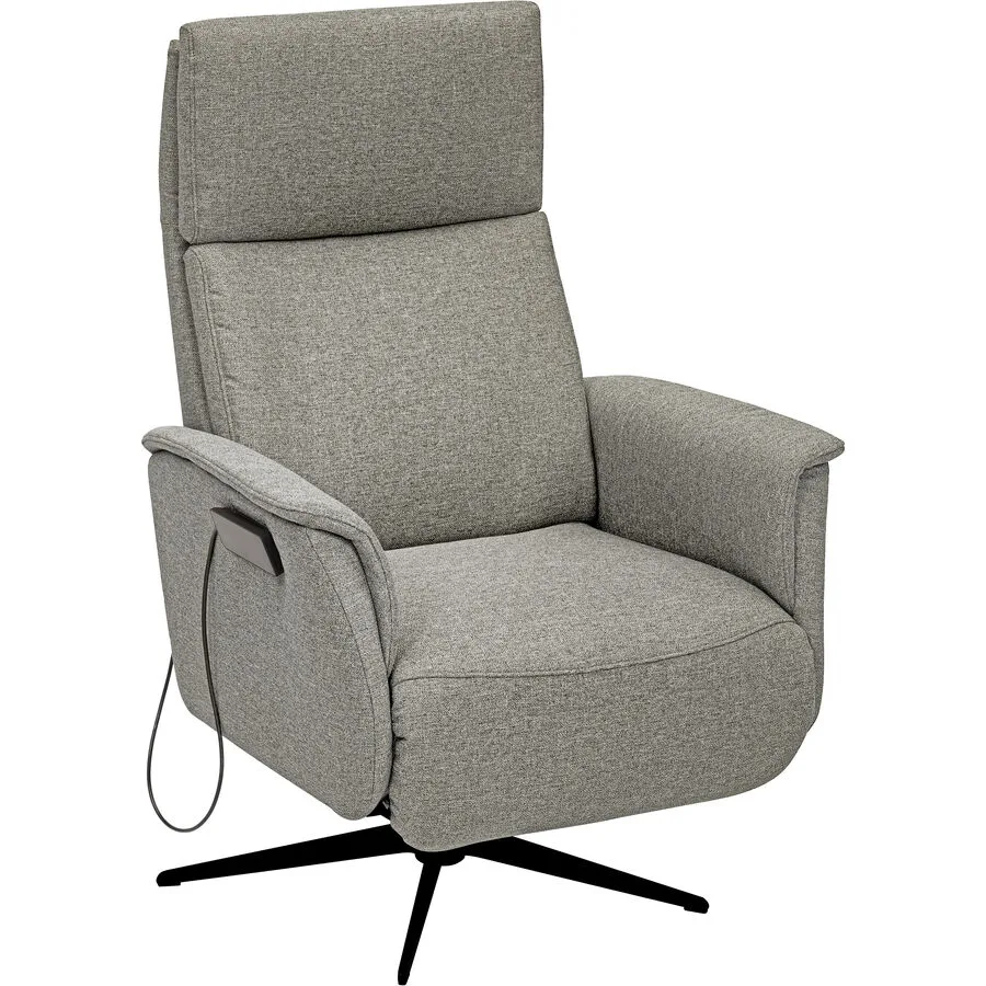 Relaxsessel Nino Braun/Grau Stoff 75 cm 88 cm