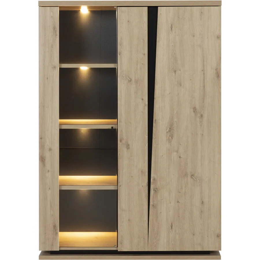 Geschirrschrank Crack eiche Holzwerkstoff und Spanplatte B 120 H 170 cm