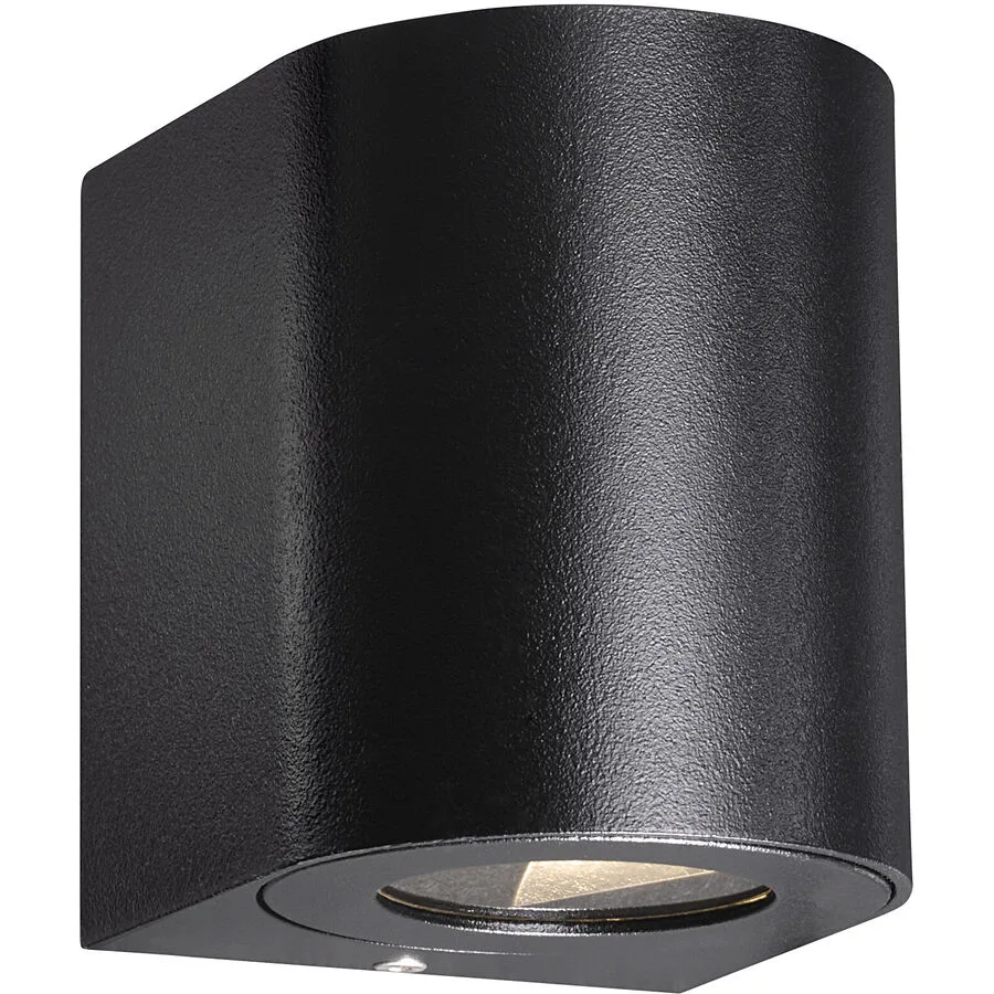NORDLUX Wandlampe aussen Canto Schwarz Aluminium 8.7 cm 10.4 cm - LED - Lichtfarbe: Extra warmweiss - LED Energiesparlampen