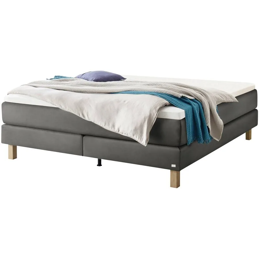 Hasena Boxspringbett Carlota stahl Stoff 140 x 200 cm