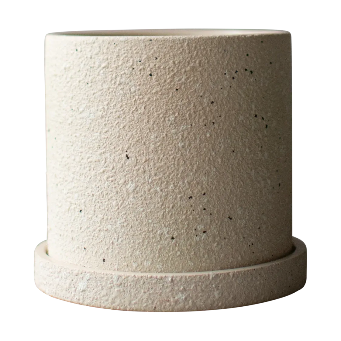 DBKD Grow Blumentopf Ø13cm mit Untersetzer Creme structure