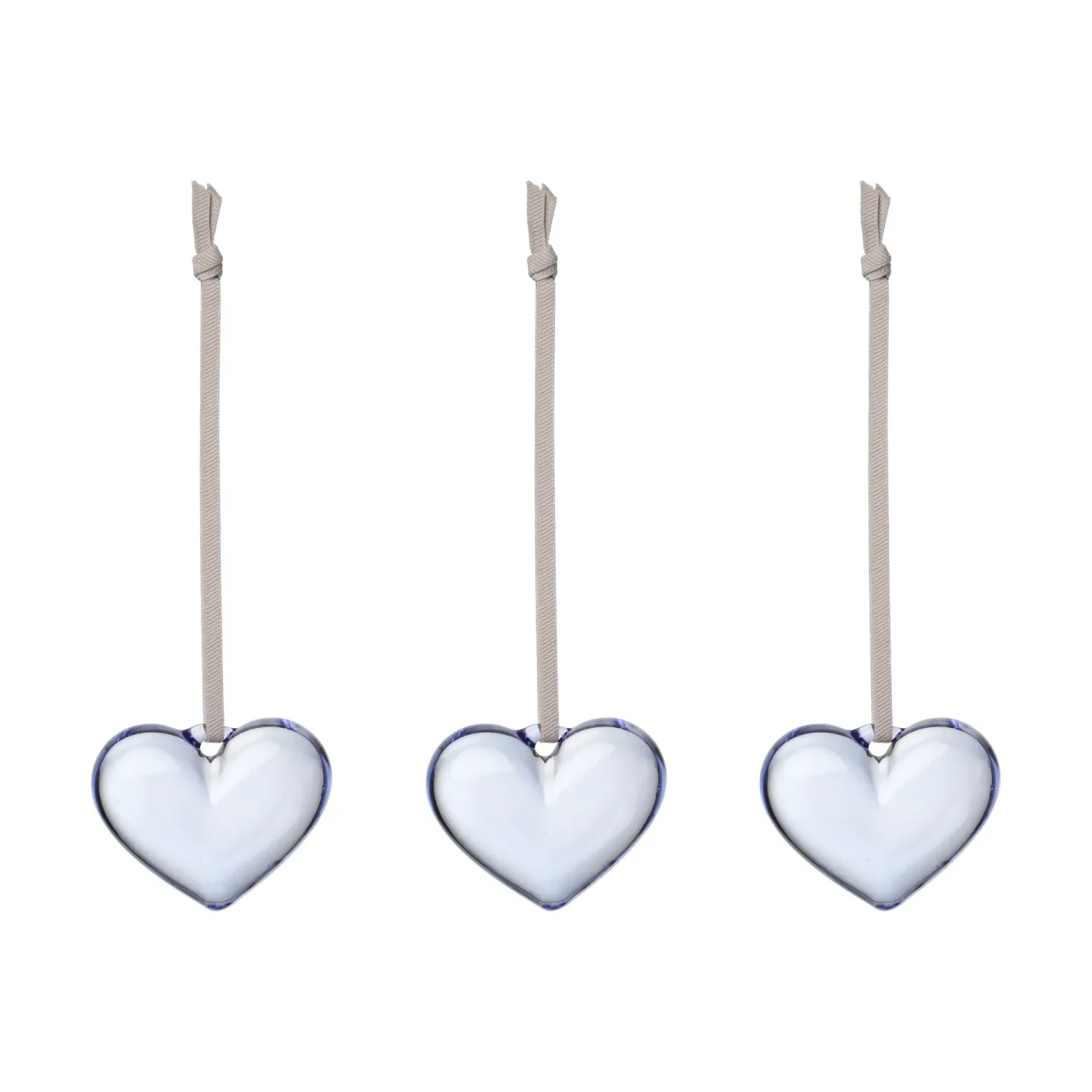 Iittala Iittala Glasherz Klarblau, 5 cm, 3er Pack