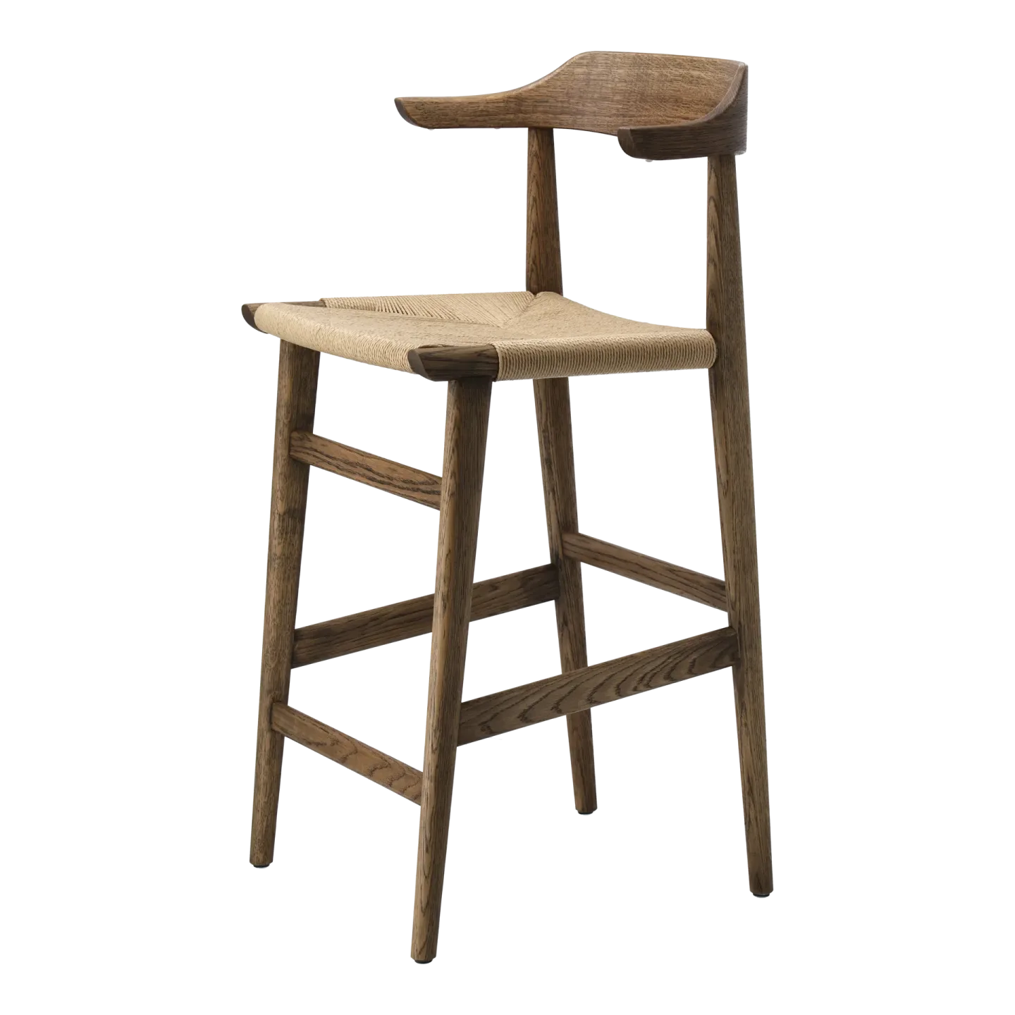 Gärsnäs Hedda Barhocker Eiche-black-Papierkordel natur