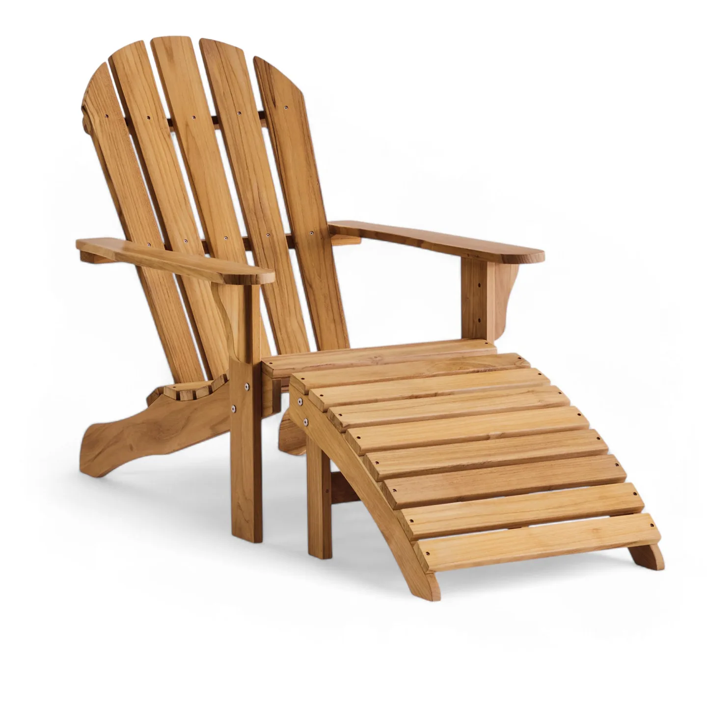 A Huseby - Midsummer Outdoor Lounge Chair & Footstool - Solstolar - Trä