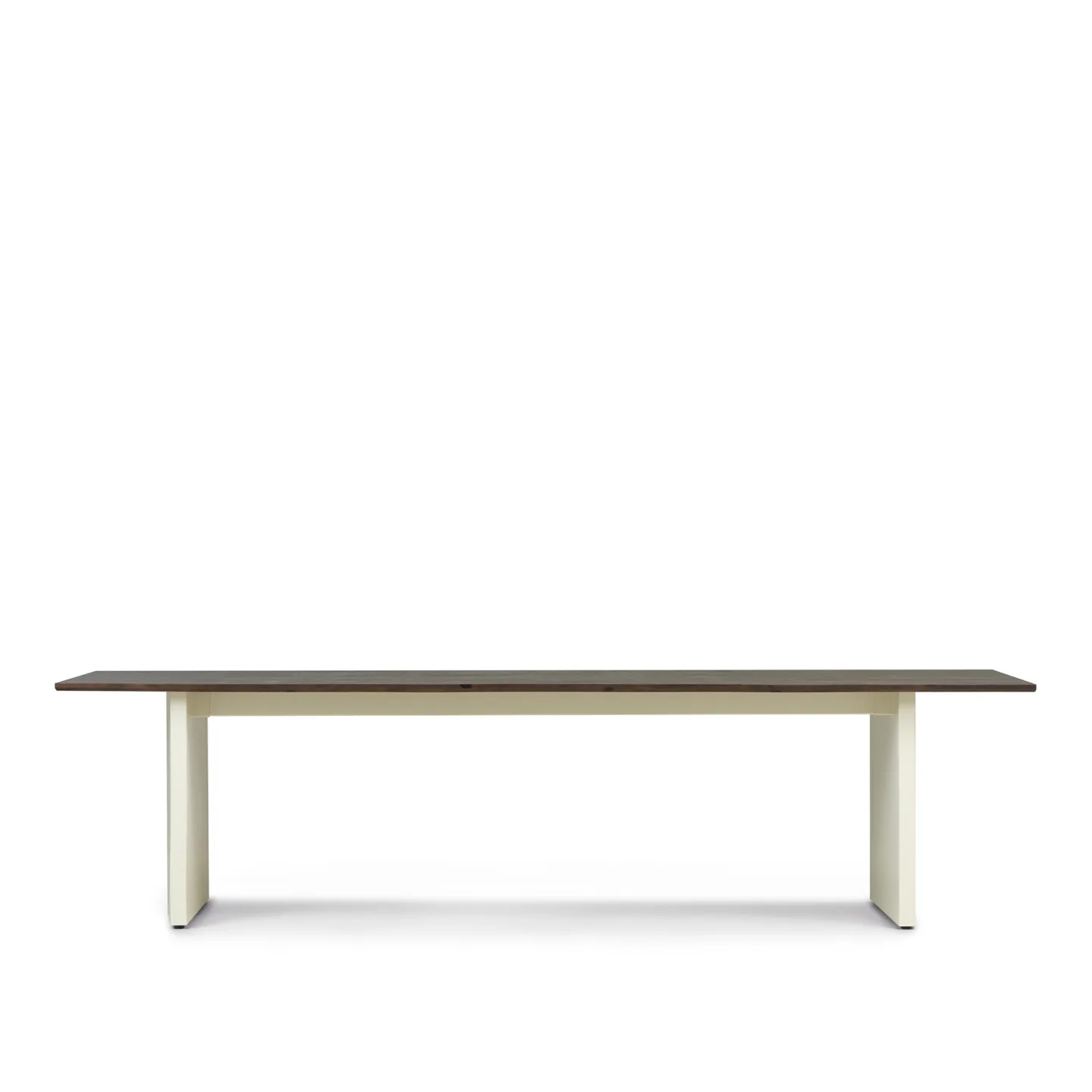 Normann Copenhagen - Panel Table 90 x 300 cm Cream Dark Brown - Matbord - Simon Legald - Brun - Metall/Trä
