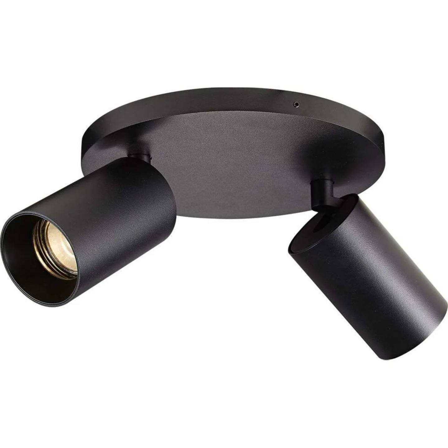 SpotOn Circle2 Decken/Wandleuchte Schwarz - Antidark - Wohnzimmer - Aluminium