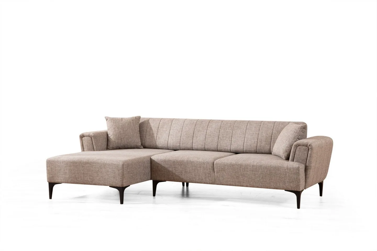Lilesville Bäddsoffa med divan - Ljusbrun