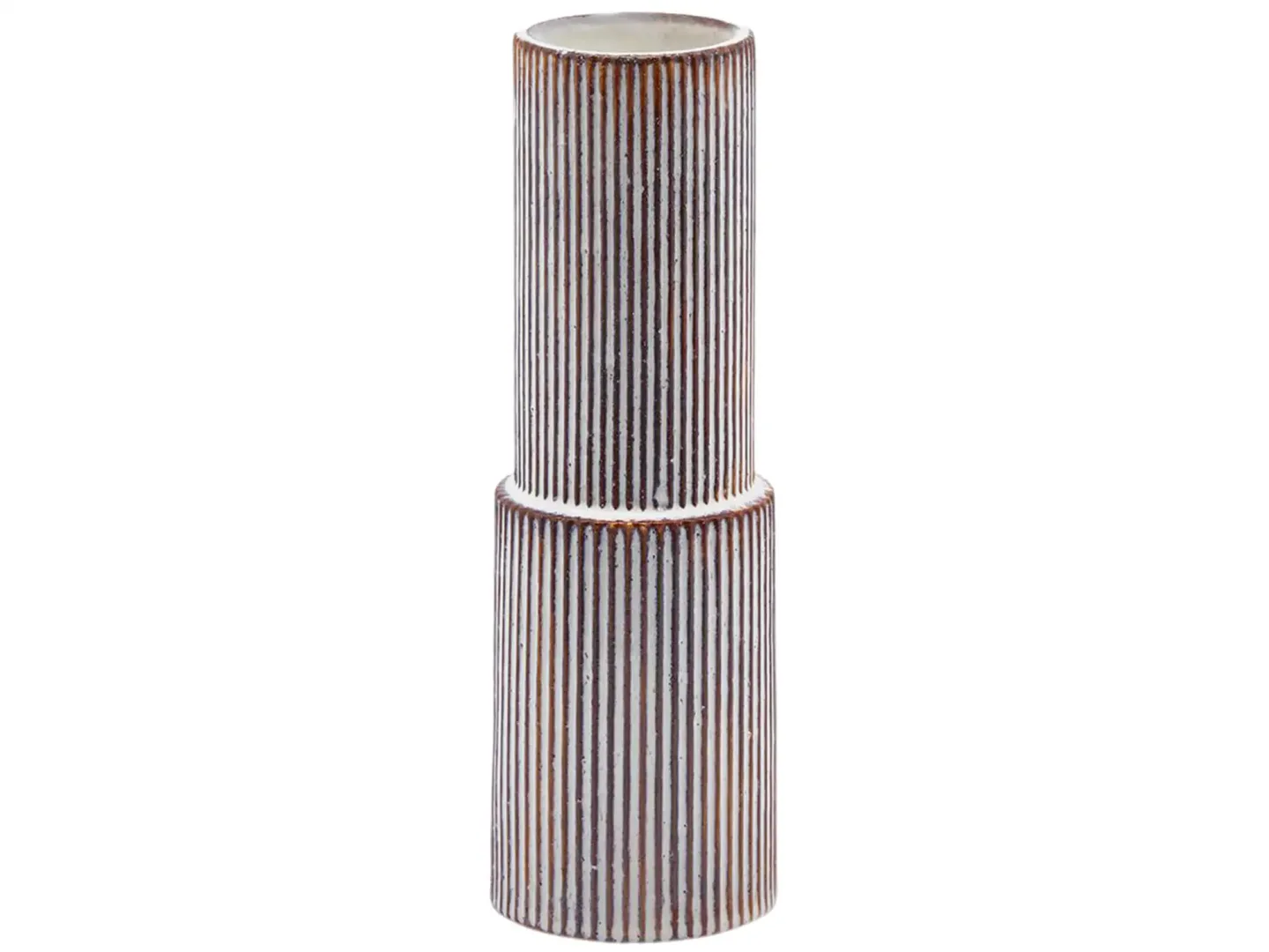 Edg Vase Keramik Streifen H: 31 cm | Schubiger Möbel