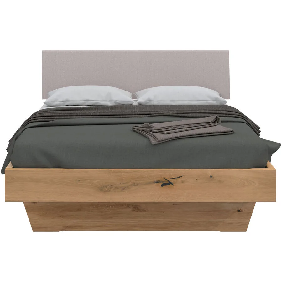 Bett Reto Natur Wildeiche Massivholz 140 x 200 cm