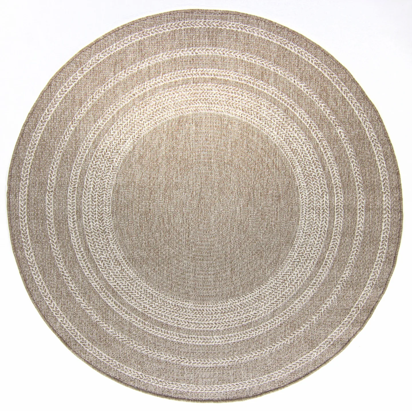 Runde tepper - Indoor/Outdoor Angus (beige) (Størrelse: Ø 200 cm)