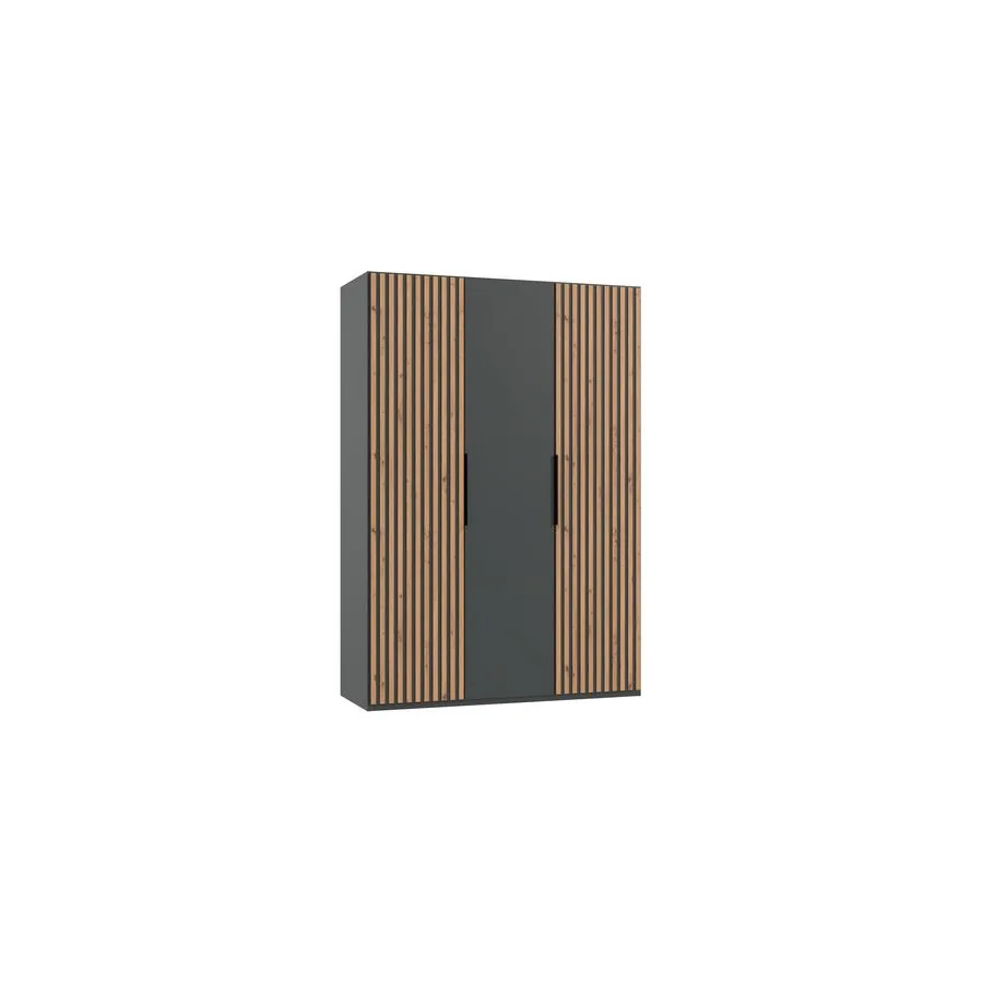Kleiderschrank Asin Eiche/graphit Holzwerkstoff B 150 cm