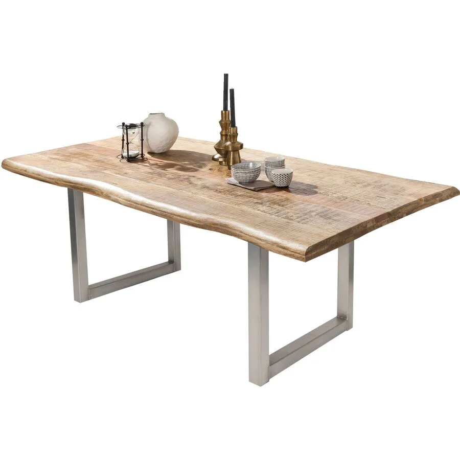 Esstisch Gordon Natur Mangoholz massiv Massivholz B 220 T 100 cm