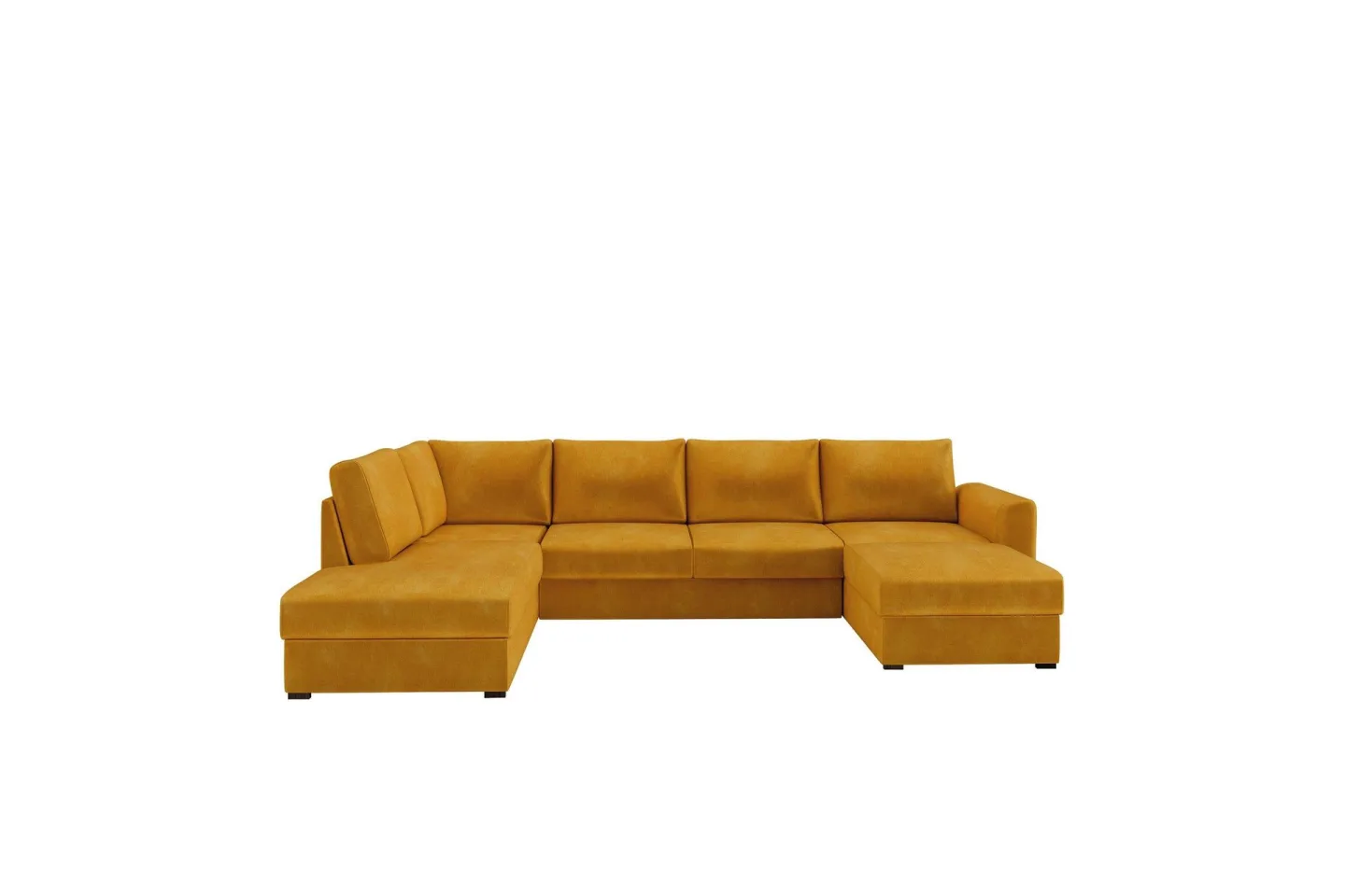 Taberk Soffa med Divan och Schäslong 4-sits - Gul