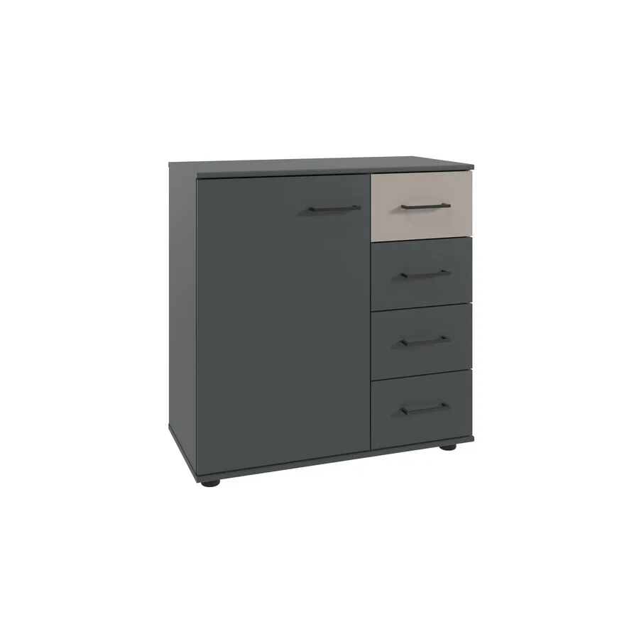 Kommode Tiby graphit Holzwerkstoff B 81 H 83 cm