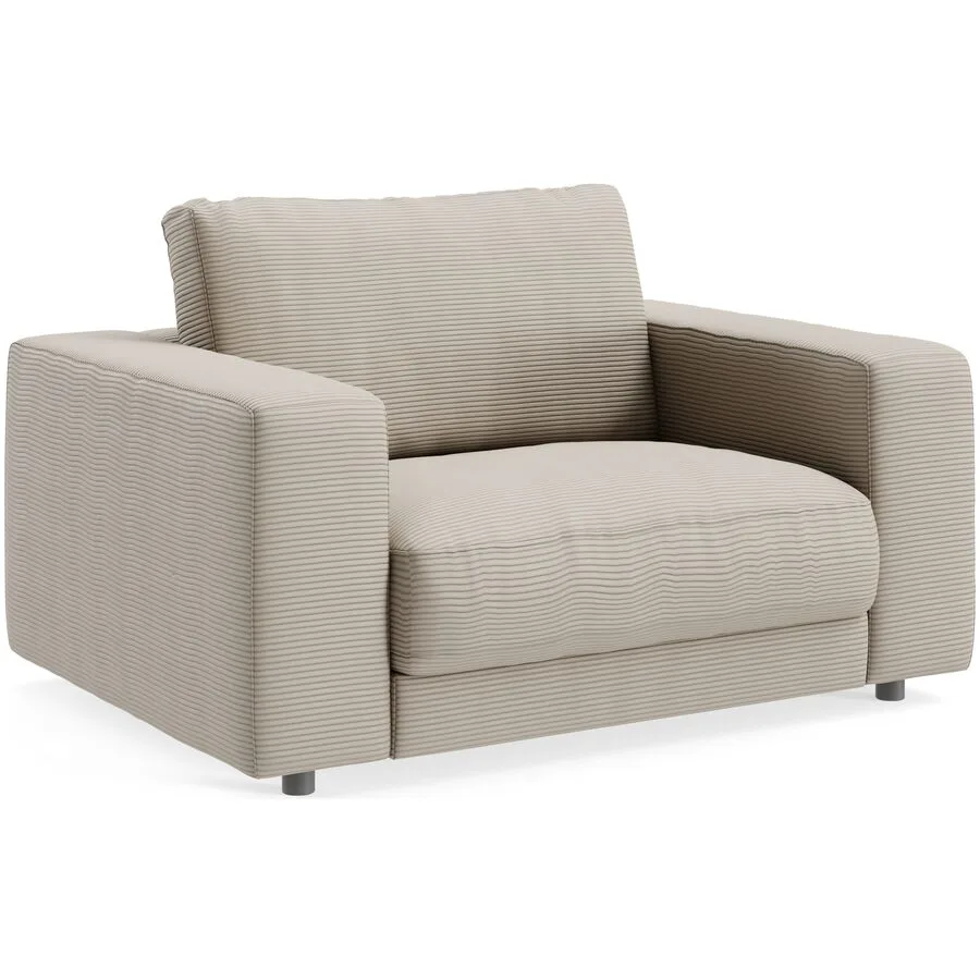 Sessel Ava taupe Bezug: 88% Polyester, 12% Polyacryl B 140 T 107 H 86 cm - Möbel Konfigurator: Traummöbel individuell zusammenstellen