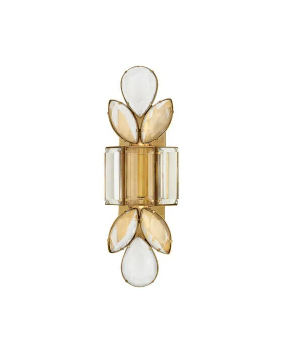 Lloyd Large Jeweled Sconce Soft Brass