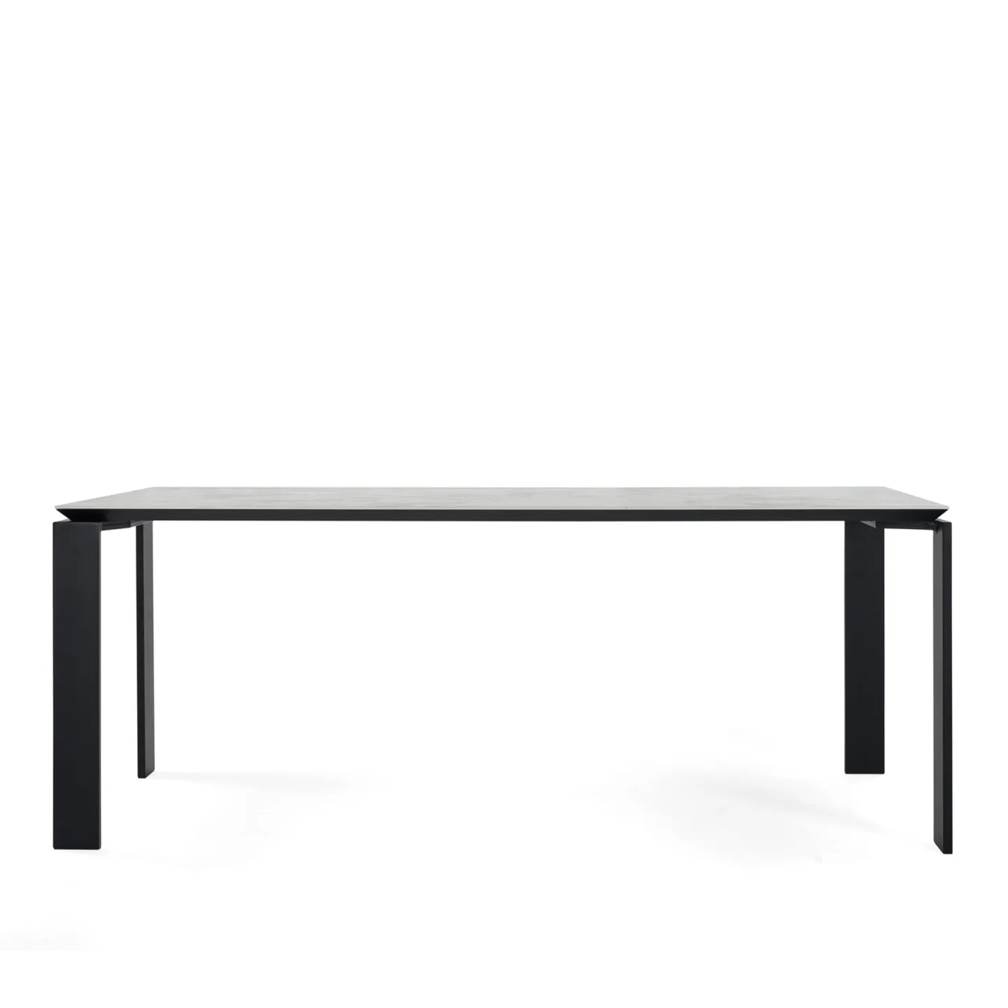 Kartell - Four Table Marble Finish 6523, 190x79, Symphonie/Black - Skrivbord - Ferruccio Laviani - Svart - Metall/Sten
