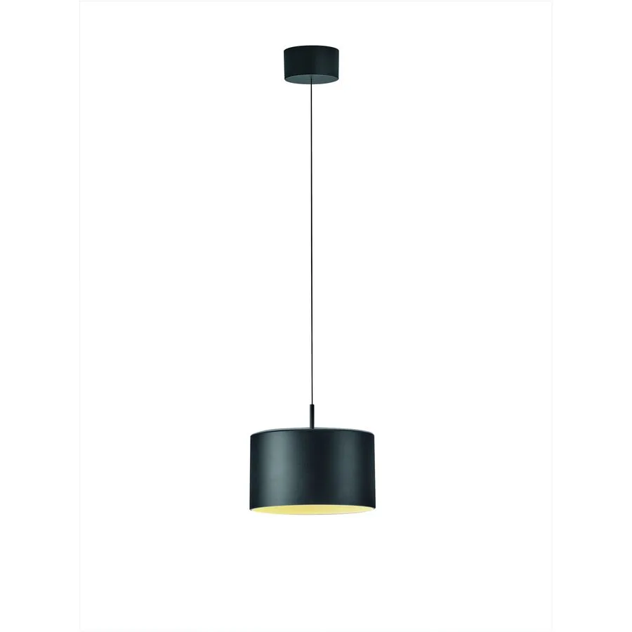 Designer-Pendellampe Bankamp Grand Metal schwarz dimmbar D 16 cm - LED - Lichtfarbe: Extra warmweiss - Material: Aluminium/Eisen/Acryl -