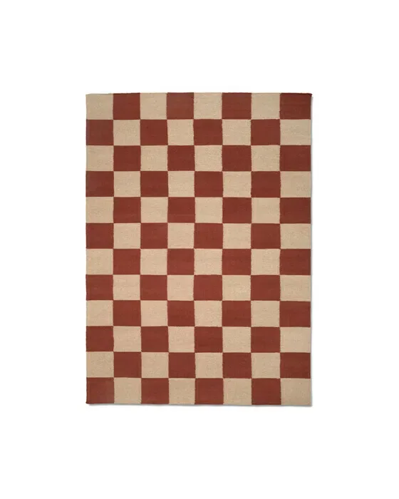 Square tæppe terrakotta