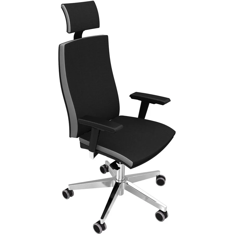 Bürostuhl Office schwarz Metall H 133 cm