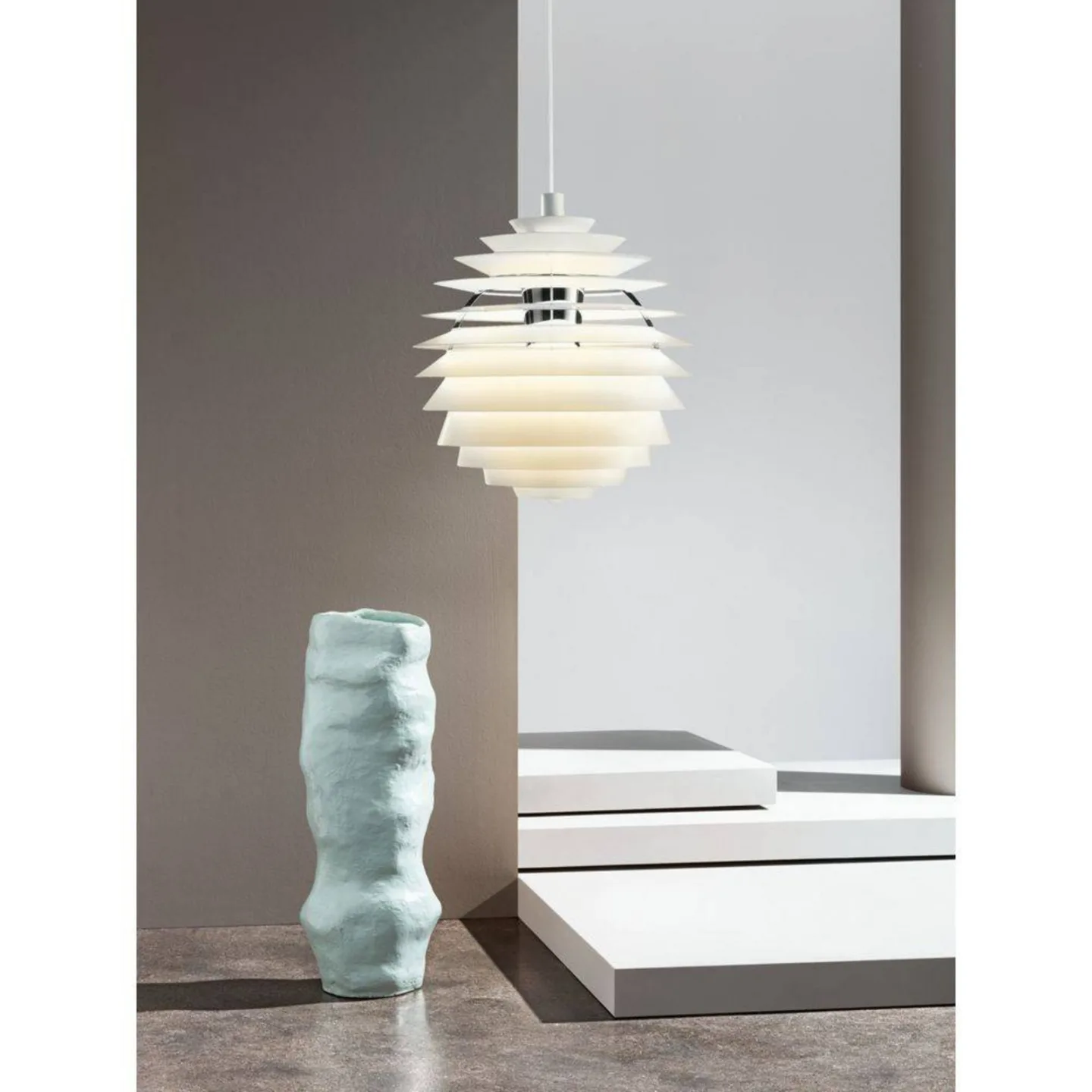 PH Louvre LED-pendellampe, hvid, smart - Louis Poulsen - Stue - Aluminium