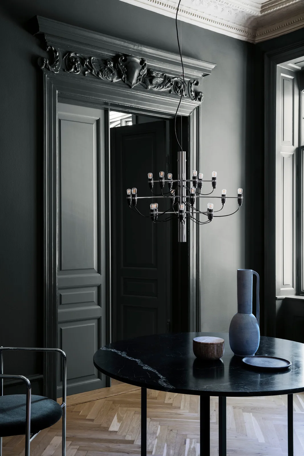2097/18 LED Pendelleuchte Chrom - Flos - Wohnzimmer - Metall